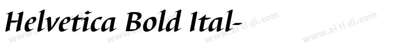 Helvetica Bold Ital字体转换